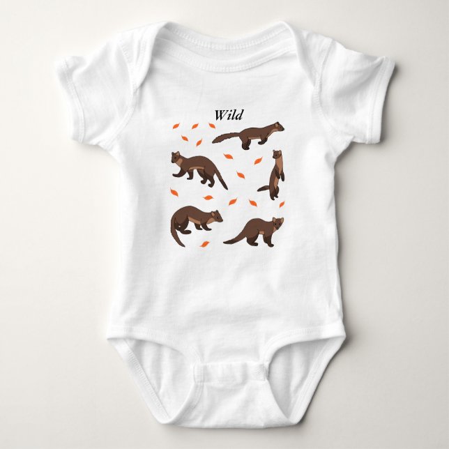 Pine Martens Baby Strampler (Vorderseite)