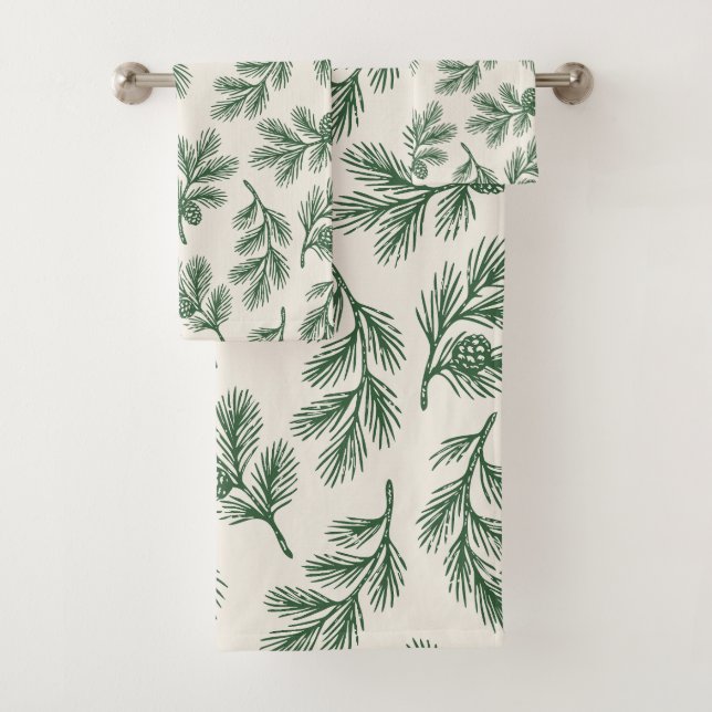 Pine Needle Lane - Botanical Pinecone Pattern (En situation)