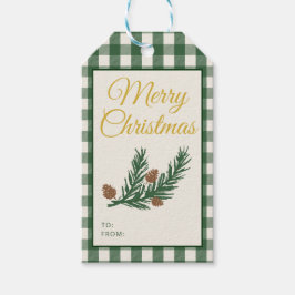 Pine Needle Lane Christmas - Deep Pine Green Geschenkanhänger