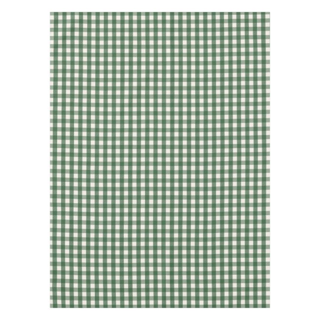 Pine Needle Lane - Kieferngrün-Gingham-Muster Tischdecke (Vorderseite)