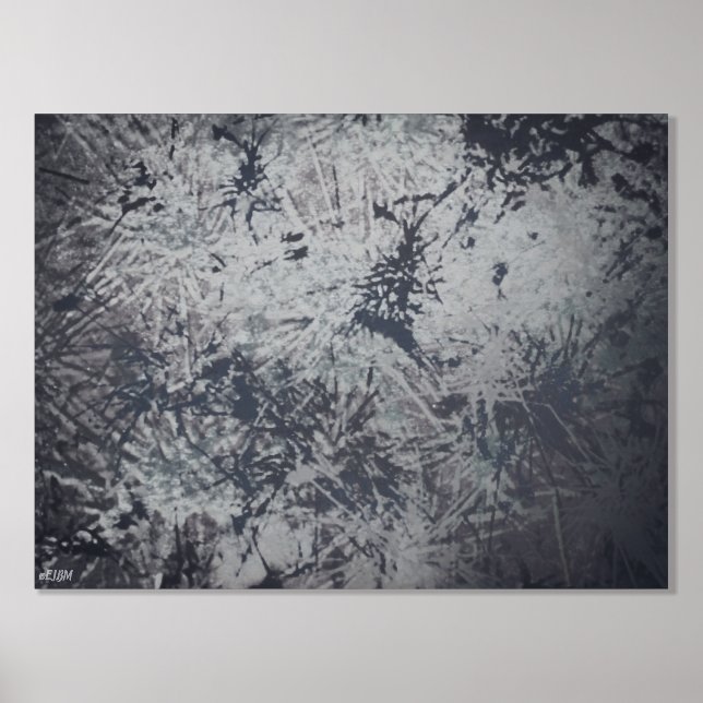Pine Needles Argent Fond Impression (Recto)