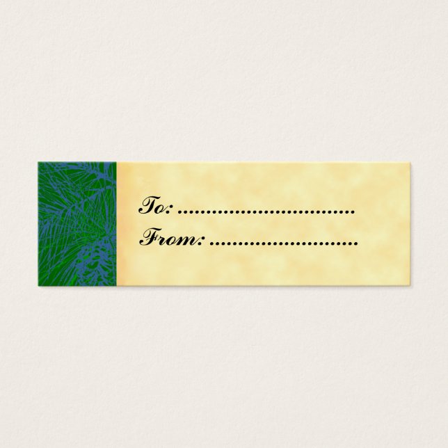 Pine Pattern Custom Gift Tag (Vorderseite)