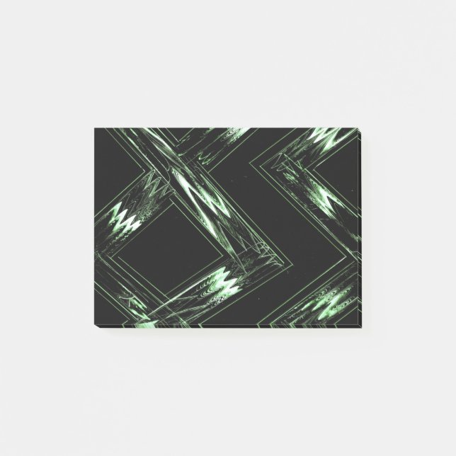 Pine Pattern in Perspektive Post-it Klebezettel (Vorderseite)