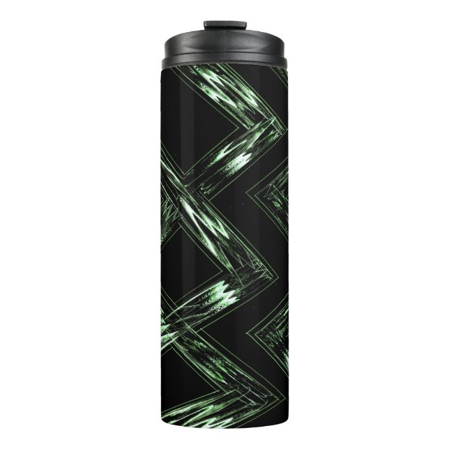 Pine Pattern in Perspektive Thermosbecher (Vorderseite)