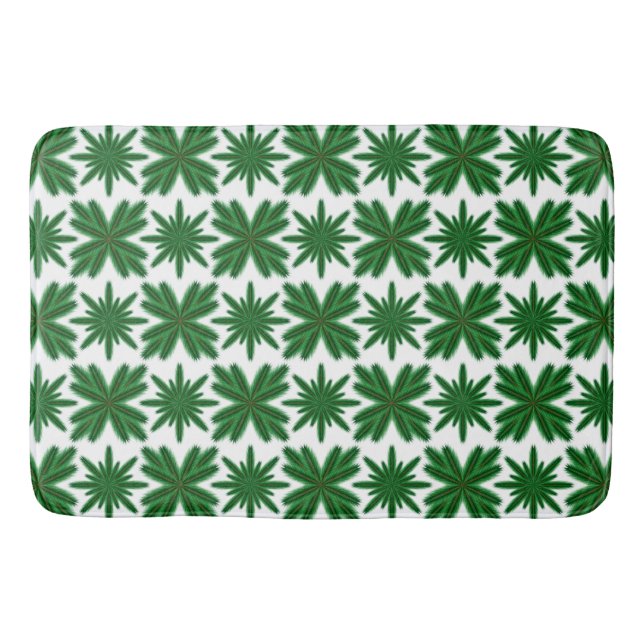 Pine Snowflakes Badematte (3 Größe) (Vorderseite)
