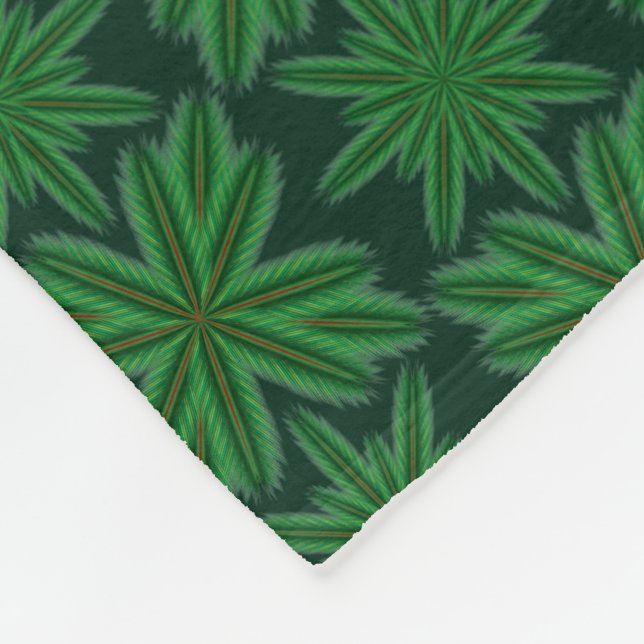 Pine Snowflakes Forest Fleece Blanket (3 Größe) (Ecke)