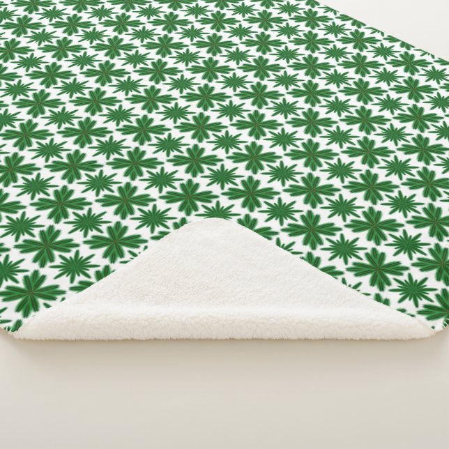 Pine Snowflakes Sherpa Blanket (3 Größen) Sherpadecke (3/4)