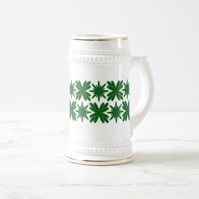 Pine Snowflakes Stein Bierglas (VorderseiteRechts)