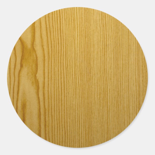 Pine Texture Runder Aufkleber (Vorderseite)