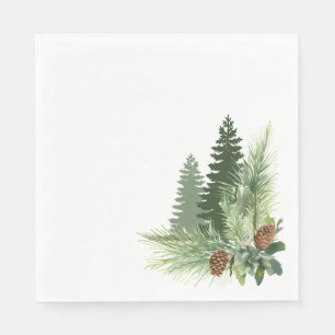 Pine Tree 6.5x6.5 Mittagessen Serviette