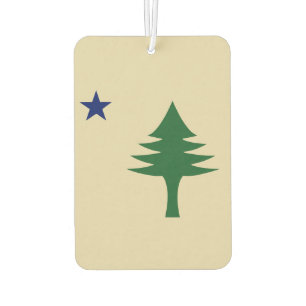 Pine tree and star 1901 Fahne des Maine-Staat Autolufterfrischer