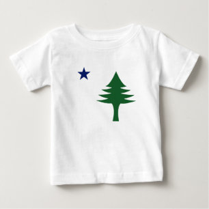 Pine tree and star 1901 Fahne des Maine-Staat Baby T-shirt