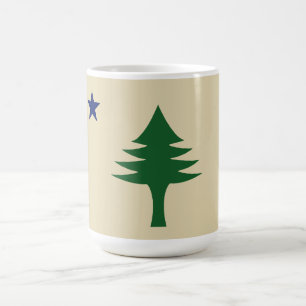 Pine tree and star 1901 Fahne des Maine-Staat Kaffeetasse