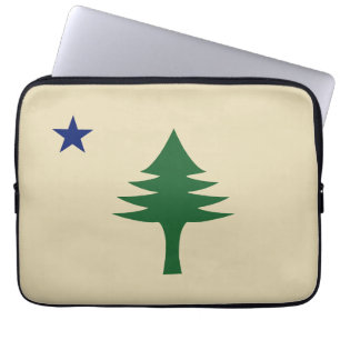 Pine tree and star 1901 Fahne des Maine-Staat Laptopschutzhülle