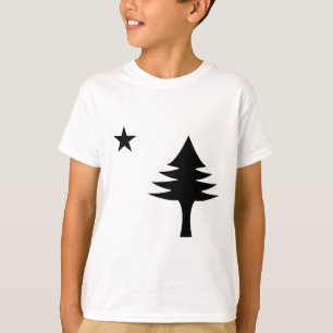 Pine tree and star 1901 Fahne des Maine-Staat T-Shirt