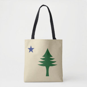 Pine tree and star 1901 Fahne des Maine-Staat Tasche