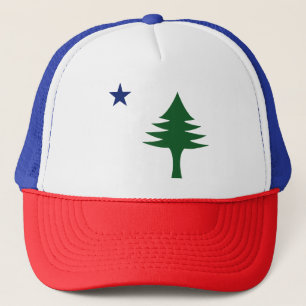 Pine tree and star 1901 Fahne des Maine-Staat Truckerkappe