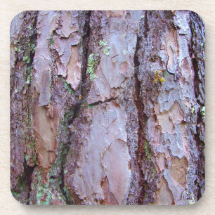 Pine Tree Bark Dessous de verre en plastique dur