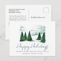 Pine Tree Business Logo Corporate Holiday