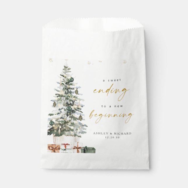Pine Tree Christmas Gastgeschenk Hochzeit Bag Geschenktütchen (Vorderseite)