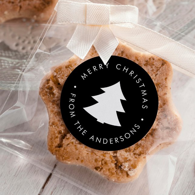 Pine Tree Christmas Runder Aufkleber (Von Creator hochgeladen)