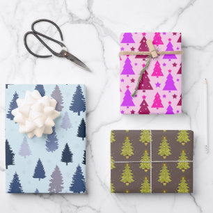Pine Tree Country Winter Weihnachten Geschenkpapier Set