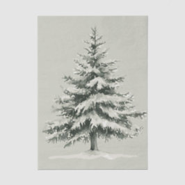 Pine Tree Covered with snow Seidenpapier