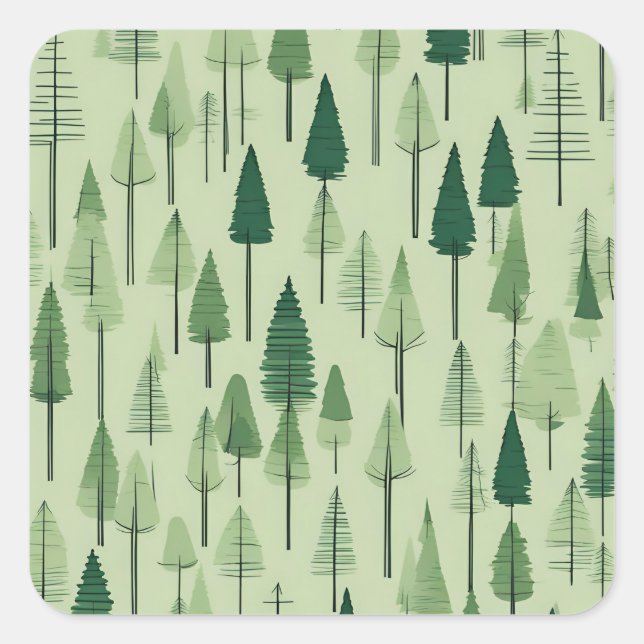 Pine Tree Design Stickers (Vorderseite)