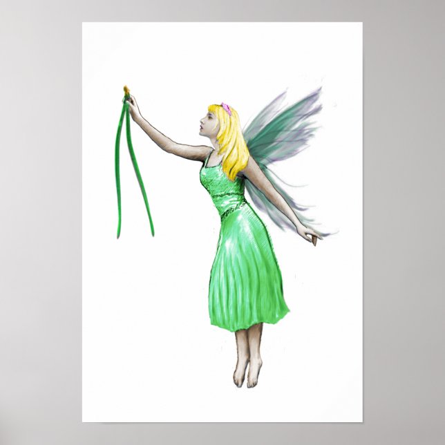 Pine Tree Fairy mit Kiefernnadeln Poster (Vorne)