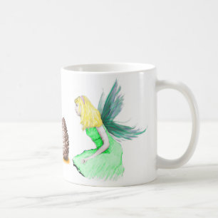 Pine Tree Fairy mit Kiefernzapfen Kaffeetasse