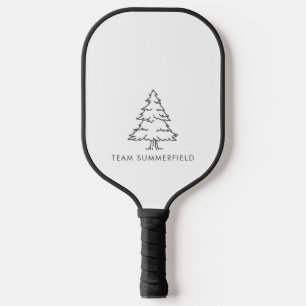 Pine Tree Familienname Kariert rustikal Pickleball Schläger