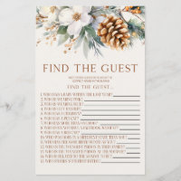 Pine Tree Floral Finden Sie das Baby Duschspiel