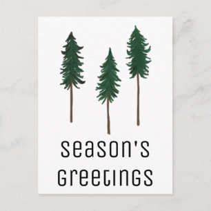 Pine Tree Forest Minimalistisch CUSTOM Urlaub Postkarte