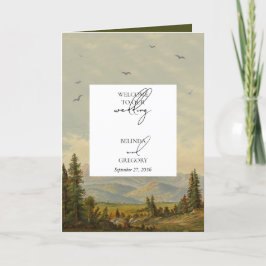 Pine Tree Forest Order of Service Wedding Programm