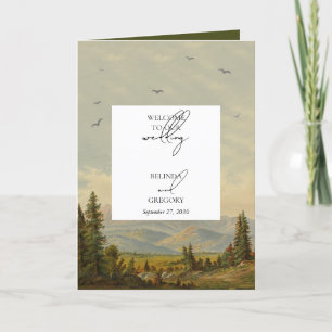 Pine Tree Forest Order of Service Wedding Programm