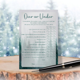 Pine Tree Forest Over under Brautparty Game