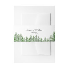 Pine Tree Forest Wedding Einladungsbanderole