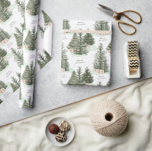 Pine Tree Frohe Weihnachtsgeschenk Geschenkpapier