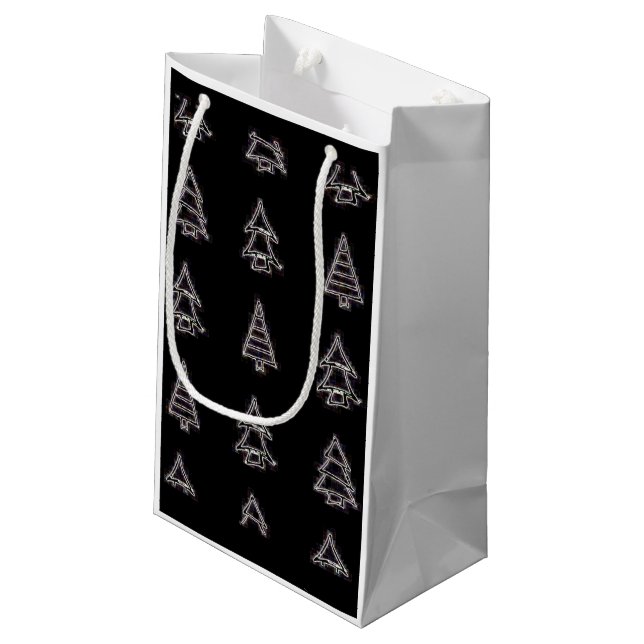 Pine Tree Gift Bag Kleine Geschenktüte (Rückseite Schrägansicht)