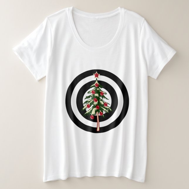 Pine Tree Große Größe T-Shirt (Design vorne)