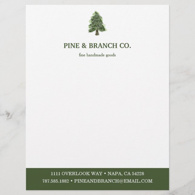Pine Tree Logo Briefbogen (Vorderseite)