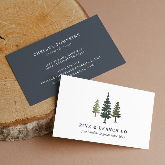Pine Tree Logo Visitenkarte (Von Creator hochgeladen)
