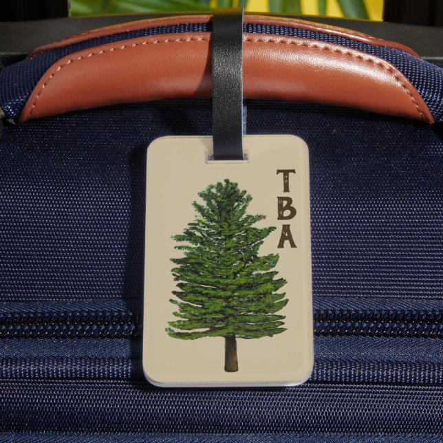 Pine Tree Luggage Tag Gepäckanhänger (Rückseite Insitu 4)