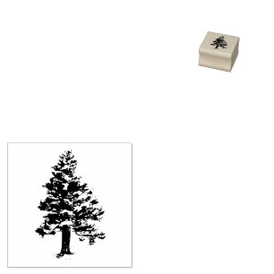 Pine Tree mit Schnee Weihnachten Urlaub Gummistempel