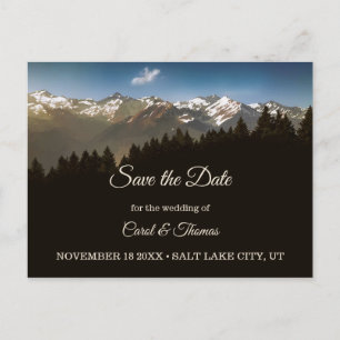 Pine Tree Mountains Enregistrer la date Carte post