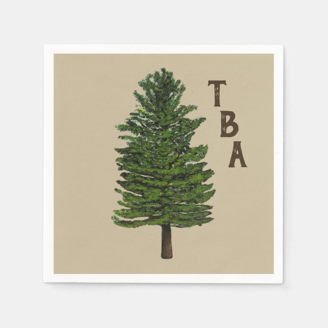 Pine Tree Paper Napkins Serviette (Vorderseite)