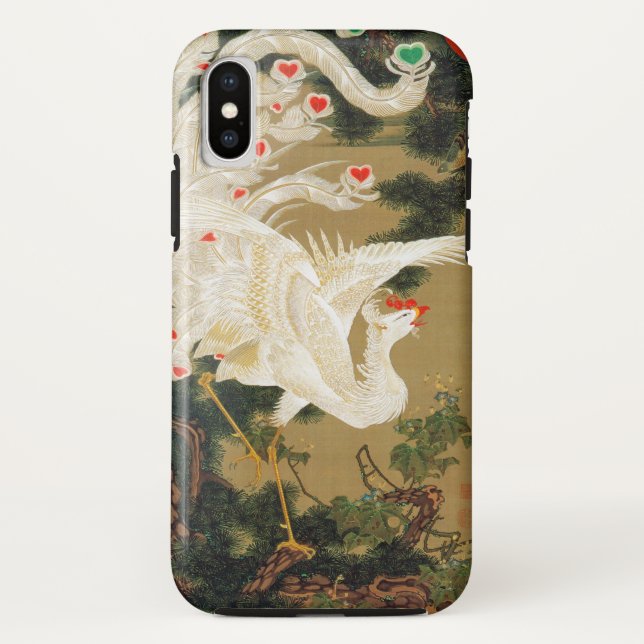 Pine Tree & Phoenix (Liebe Heart Phoenix), Jakuchu Case-Mate iPhone Hülle (Rückseite)