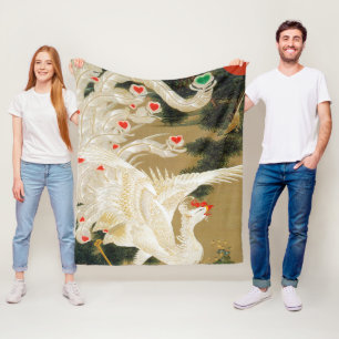 Pine Tree & Phoenix (Liebe Heart Phoenix), Jakuchu Fleecedecke