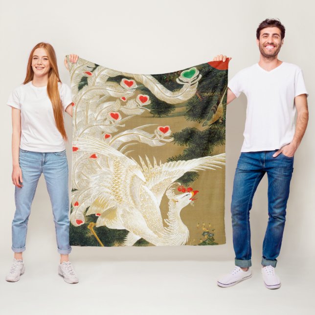 Pine Tree & Phoenix (Liebe Heart Phoenix), Jakuchu Fleecedecke (Beispiel)