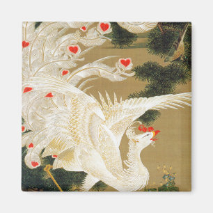 Pine Tree & Phoenix (Liebe Heart Phoenix), Jakuchu Magnet